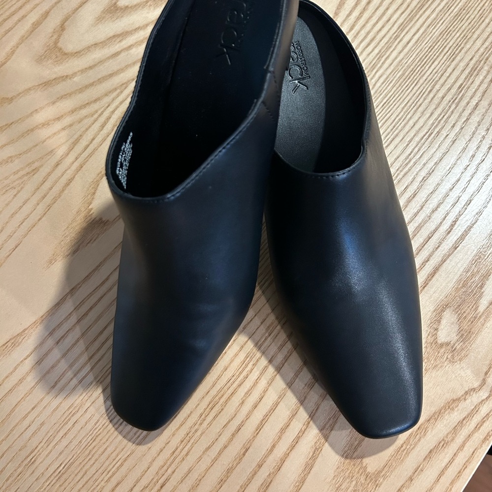 Nordstrom Rack Black Mules. Size 8M.